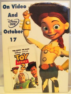 Toy Story 2 video & DVD release button (Jessie) from our Buttons