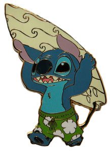 stitch surfboard aloha disney pins come fantasies true fantasiescometrue