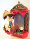 Wishing on a star - Pinocchio with Jiminy Cricket at window ornament
