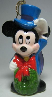 Mickey Mouse in blue with wreath ornament