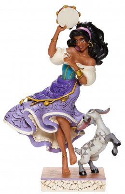 'Twirling Tamborine Player' - Esmerelda and Djali figurine (Jim Shore Disney Traditions)