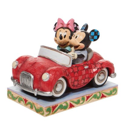 'A Lovely Ride' - Minnie and Mickey Mouse in a car figurine (Jim Shore Disney Traditions)