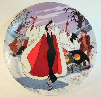 Disney's Cruella de Vil decorative plate