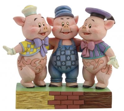 'Squealing Siblings' - Three Little Pigs figurine (Jim Shore Disney Traditions)