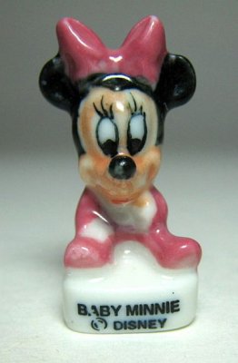 Baby Minnie Mouse with bow Disney porcelain miniature figure