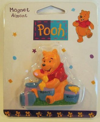 Winnie the Pooh and hunny pots resin magnet