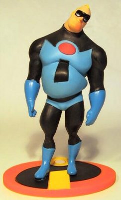 Mr Incredible - Bob Parr - PVC figure (blue suit version) .