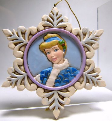 Cinderella Disney princess snowflake holiday ornament (Jim Shore Disney Traditions)