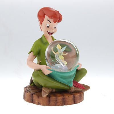 Peter Pan with Tinker Bell in hat mini snowglobe