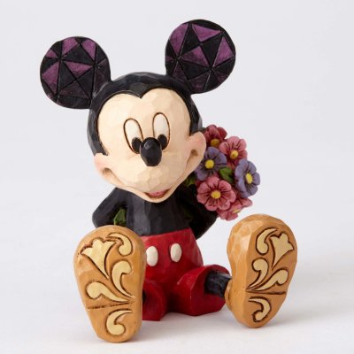 Mickey Mouse with flowers miniature figurine (Jim Shore Disney Traditions)