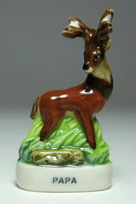 Bambi's father porcelain miniature figure