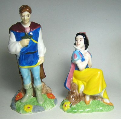 Snow White and Prince salt and pepper shaker set