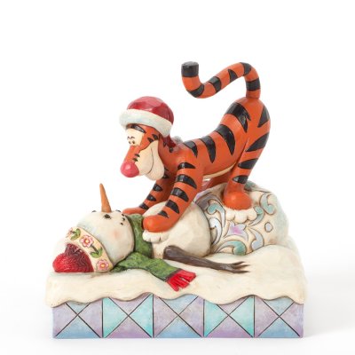 'Pouncin' is what Tiggers do best!' - Tigger & snowman figurine (Jim Shore)