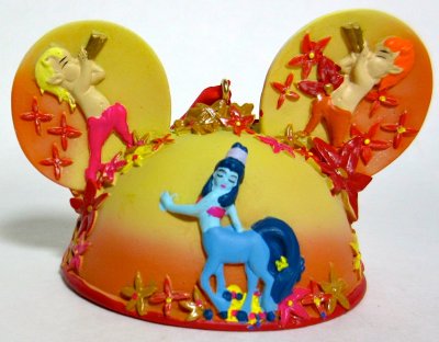 Blue Centaurette and Pegasus 'Mickey ears hat' ornament