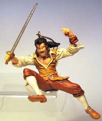 Jumping pirate storybook ornament