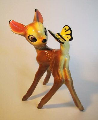Bambi with yellow butterfly - large (Shaw)