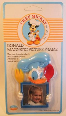 Chef Mickey Donald Duck photo frame magnet