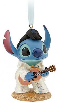 Stitch as Elvis Presley glitter ornament from our Christmas collection