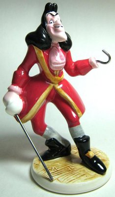 Captain Hook Disney figure (with metal hook and cane)