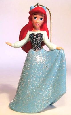Ariel Disney storybook glitter ornament