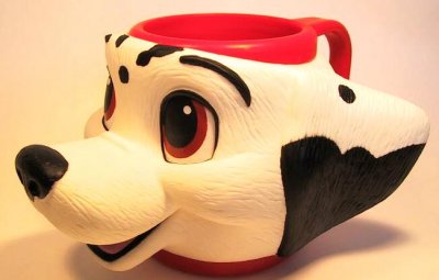 Dalmatian puppy red cup