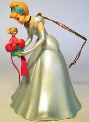 Cinderella with Jaq Disney ornament (Grolier)