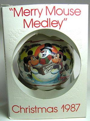 Merry Mouse Medley 1987 glass ball ornament