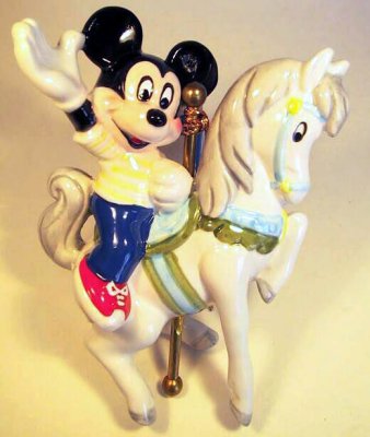Mickey Mouse on carousel pony ornament