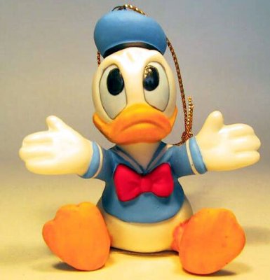 Donald Duck sitting ornament