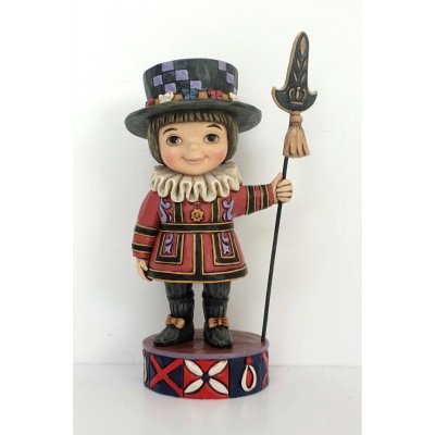 'Welcome to England' - British beefeater boy Disney's 'It's a Small World' figurine (Jim Shore Disney Traditions)