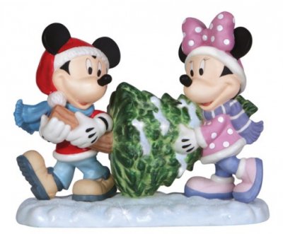 'A Season Of Joy And Togetherness' - Mickey & Minnie Mouse Christmas Disney figurine