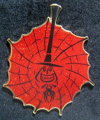 Mayor of Halloweentown glitter silhouette pin