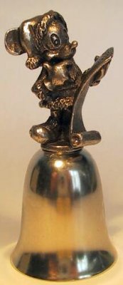 Mickey Mouse Christmas pewter bell