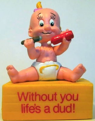 Baby Herman with cigar and dynamite: Without you life's a dud! PVC figurine (Disney)