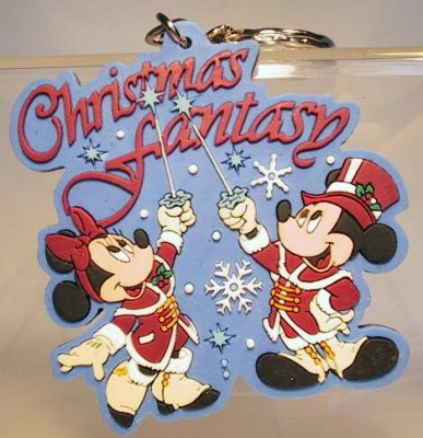 Mickey Mouse & Minnie Mouse Christmas Fantasy keychain