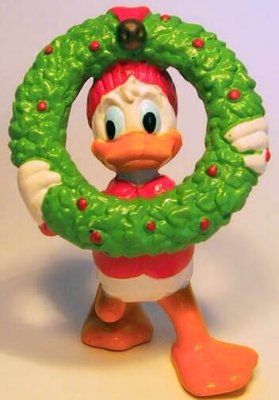 Donald Duck Christmas wreath Disney PVC figure