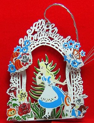 Alice in Wonderland winterlace ornament