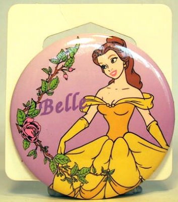 Belle with vine large button