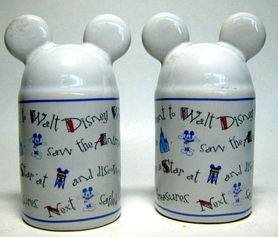 Mickey Mouse at Walt Disney World salt and pepper shaker set