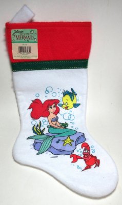 Ariel with Flounder and Sebastian Disney Christmas stocking