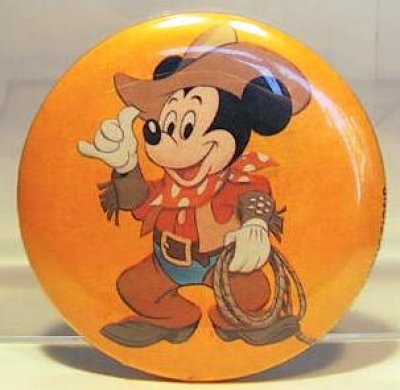 Cowboy Mickey button