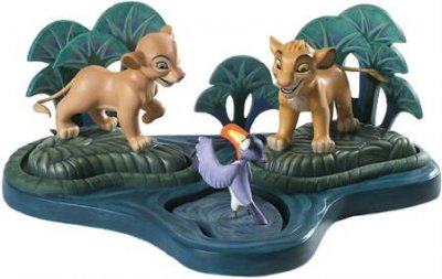'No One Saying See Here!' & 'No One Saying Stop That!' & 'Now See Here!' & 'The Watering Hole' - Lion King figurine (WDCC)