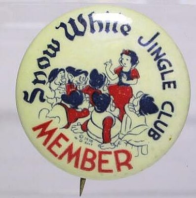 Snow White Jingle Club Member button