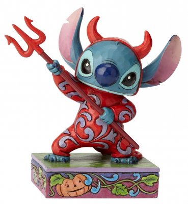 Stitch as a Halloween devil figurine (Jim Shore Disney Traditions)