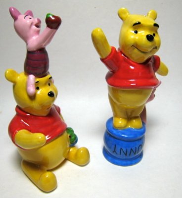 Winnie the Pooh and Piglet and Hunny Pot salt and pepper shaker set (Cardew)