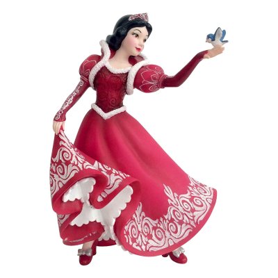 Snow White in red holiday dress with Dopey 'Couture de Force' Disney figurine set (2017)