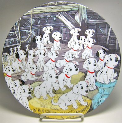 Disney's 101 Dalmatians puppies decorative plate