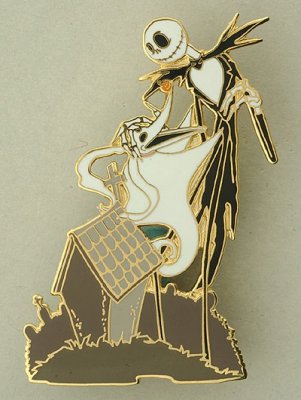 Jack Skellington with Zero and his doghouse pin