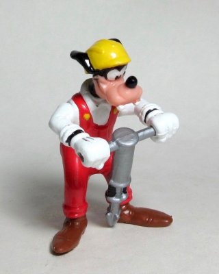 Goofy and jackhammer Disney PVC figurine