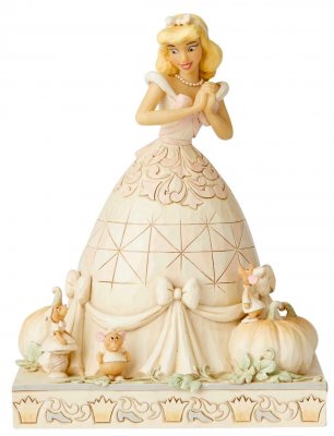 'Darling Dreamer' - Cinderella and mice 'White Woodland' figurine (Jim Shore Disney Traditions)